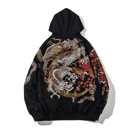 Heavy Industry Dragon Embroidered Men's Hooded Hooded Jacket