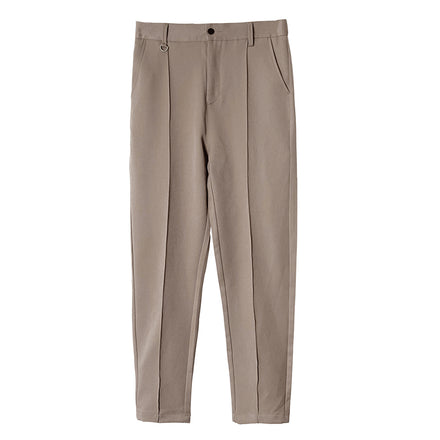 Men's Straight Small Trousers With Ring Drape Small Feet Slim Drape Ins