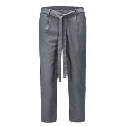 Loose Straight Tube Side Zipper Ribbon Pants For Men