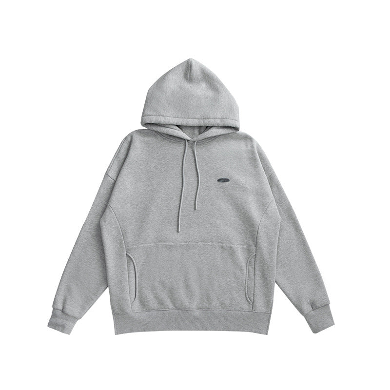 Turtleneck hooded plus fleece sweatshirt