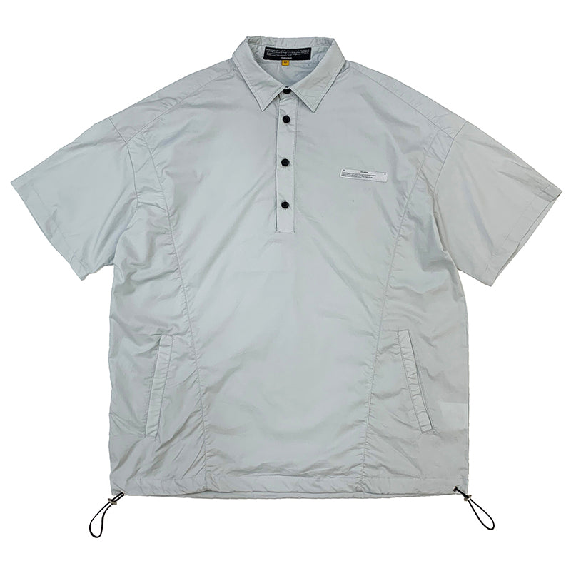 Retro drawstring reflective cursor short sleeve