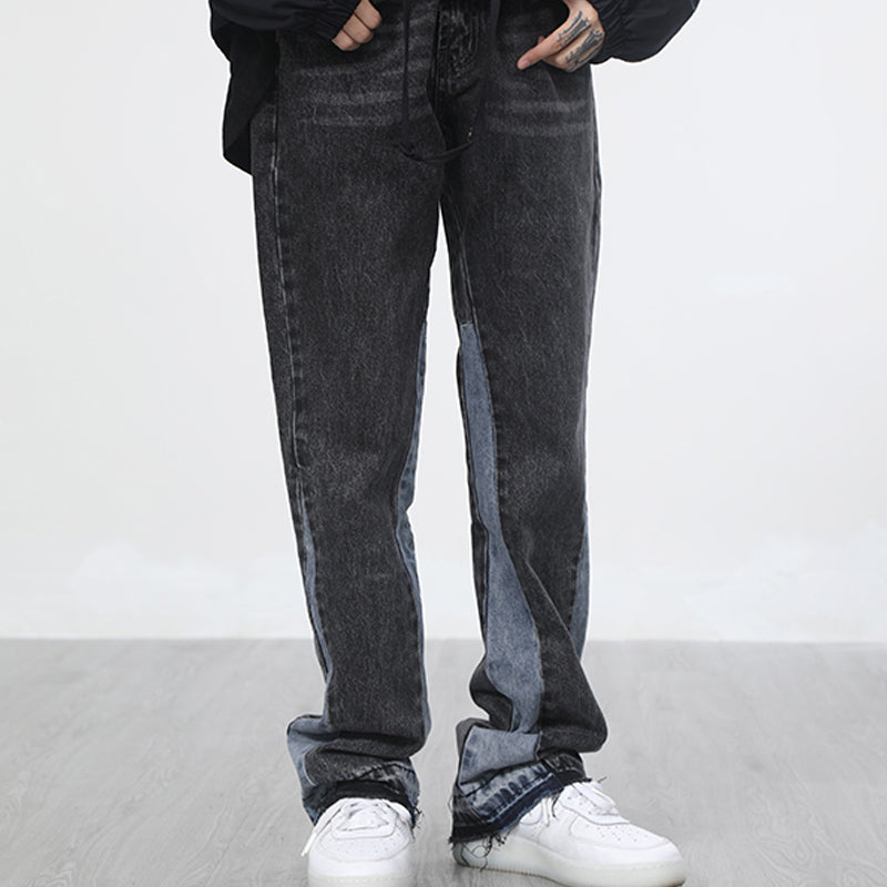 Men's Autumn And Winter Straight Loose Jeans