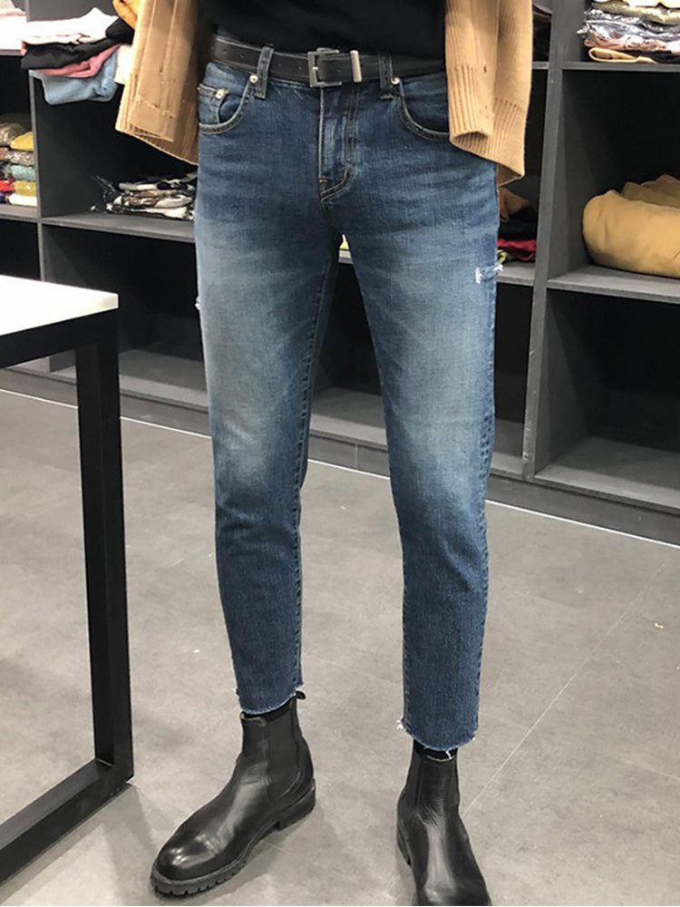 Ankle Jeans Men's Trendy Brand Slim Feet