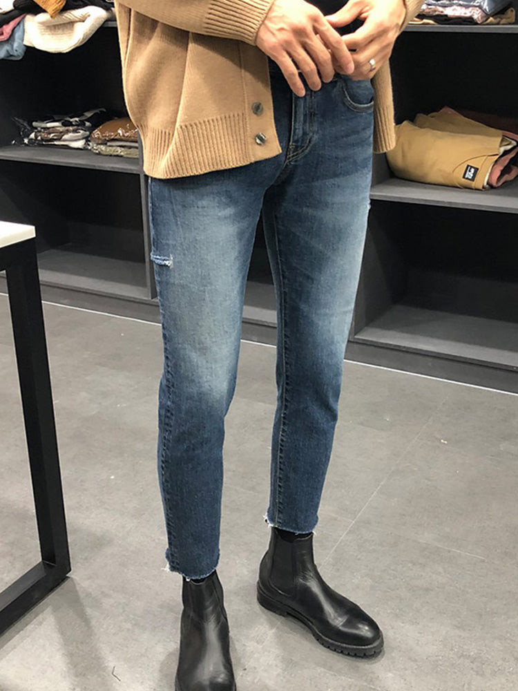 Ankle Jeans Men's Trendy Brand Slim Feet