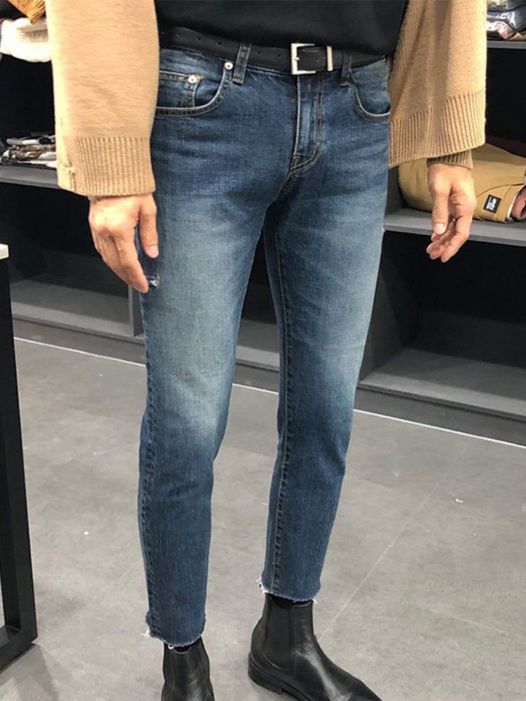 Ankle Jeans Men's Trendy Brand Slim Feet