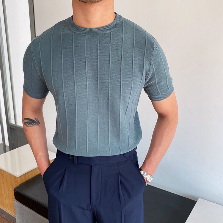 Short-sleeved Thin Korean Base Shirt