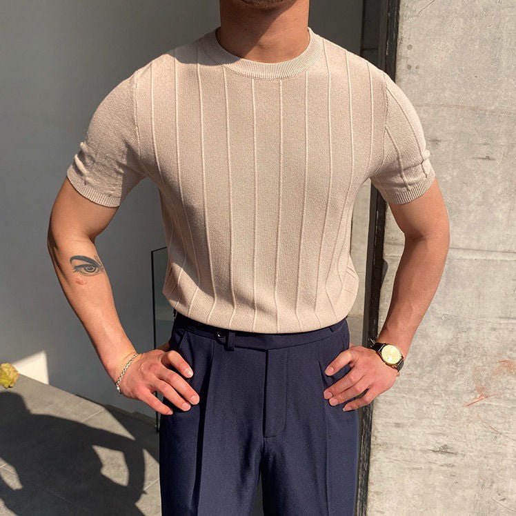 Short-sleeved Thin Korean Base Shirt