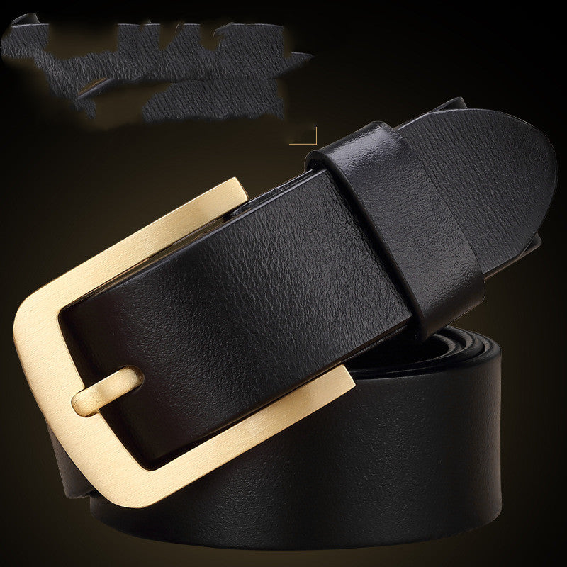 Belt Men Casual Retro Brass Pin Buckle Men's Belt