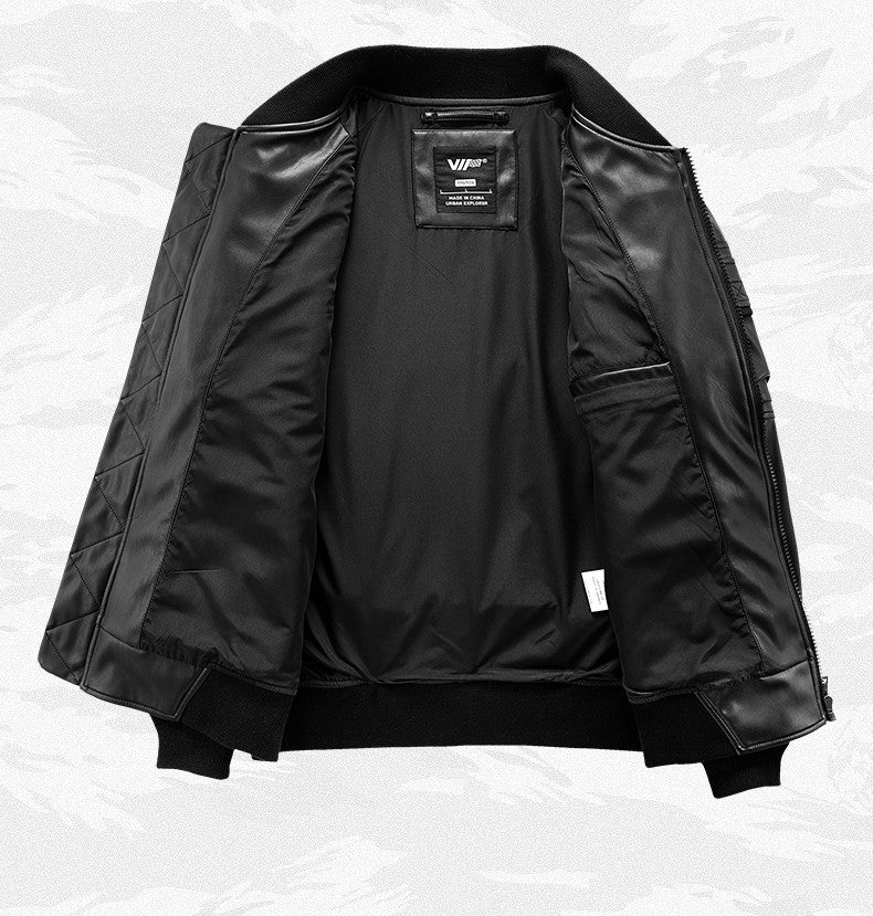 Leather Men's Functional Work Coat