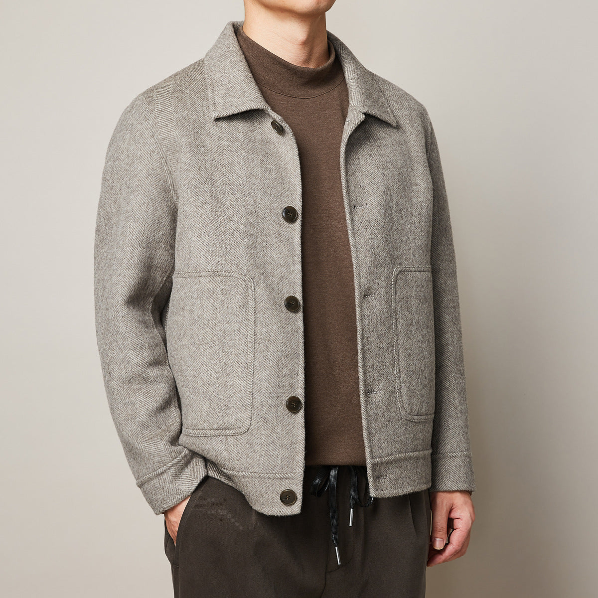 Lapel Thick Wool Double-sided Woolen Coat