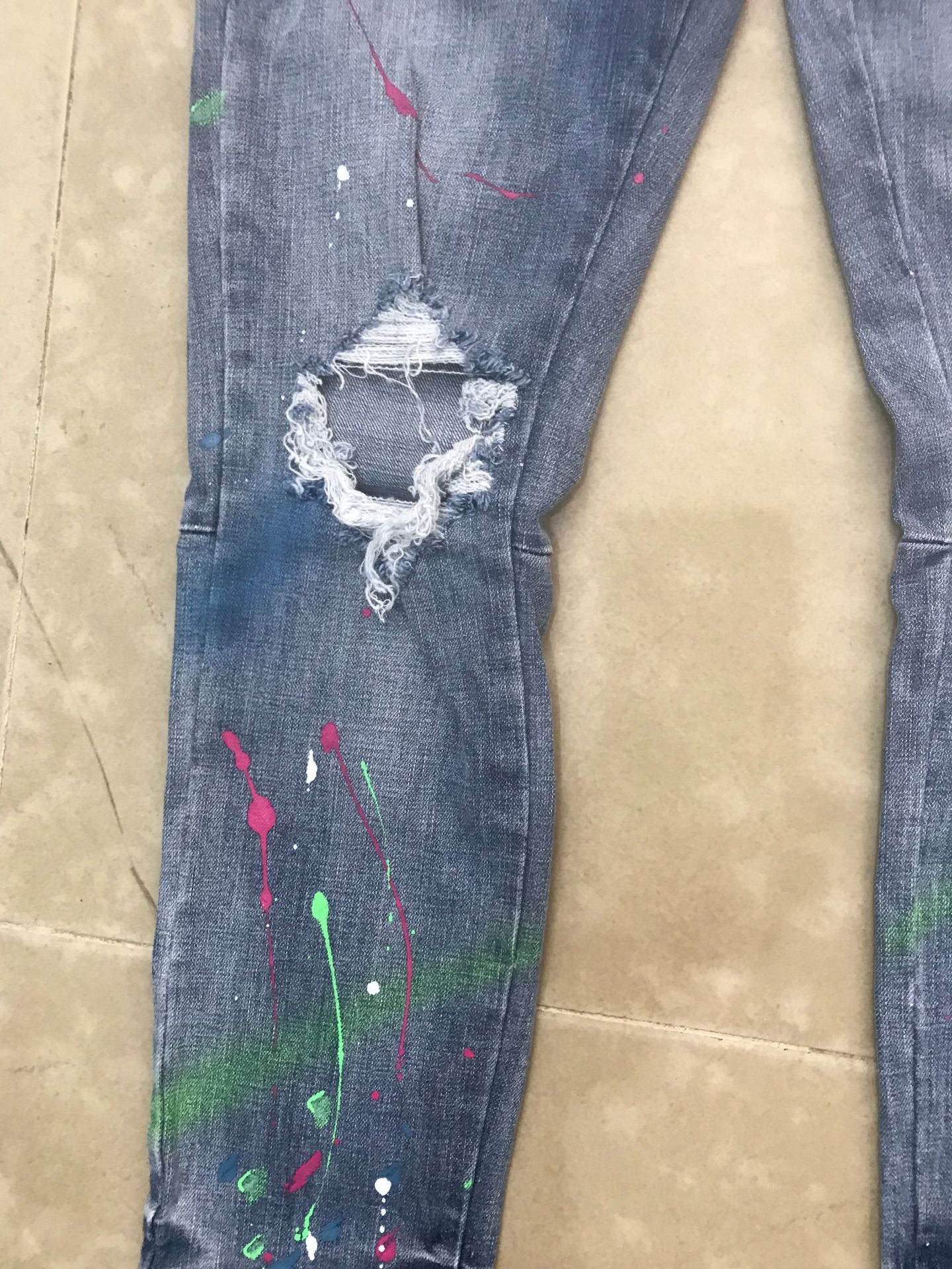 Splash ink gradient jeans