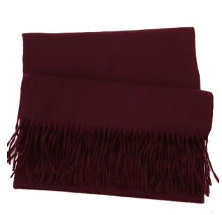 Men's cashmere scarf virgin woollen popular wild solid color warm thick scarf monochrome shawl