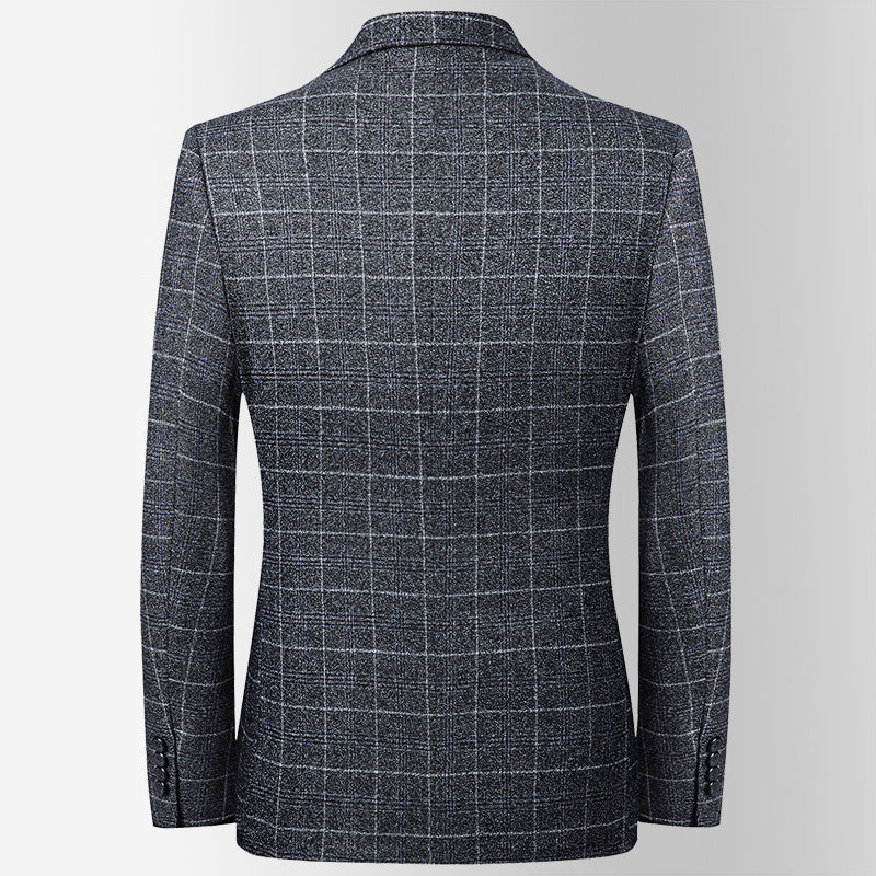 Men's slim plaid suit jacket