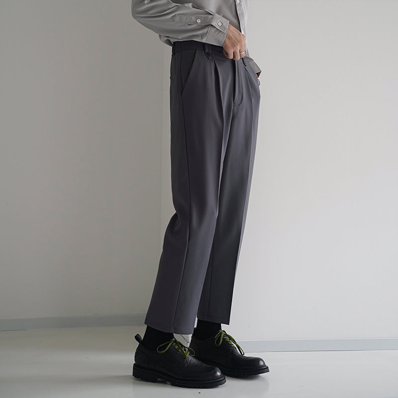 Mens Loose-fitting Casual Straight Nine-quarter Pants