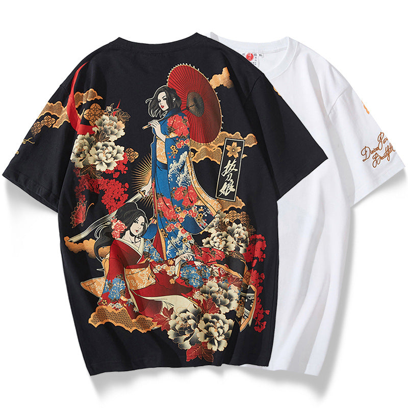 Chinese style cardigan ukiyo-e