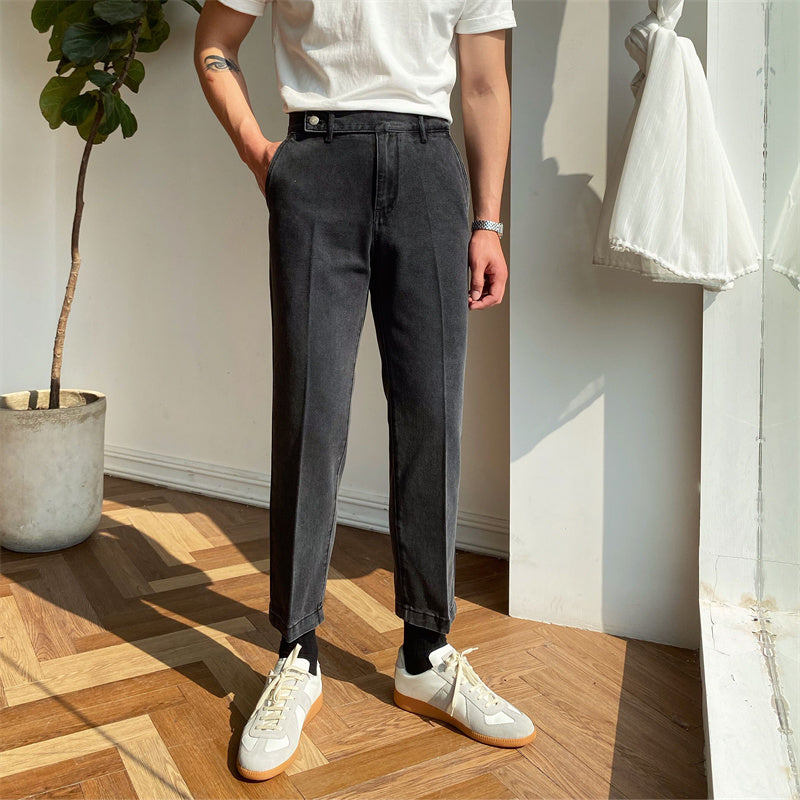 Casual Straight Pants Trendy Fashion Slim