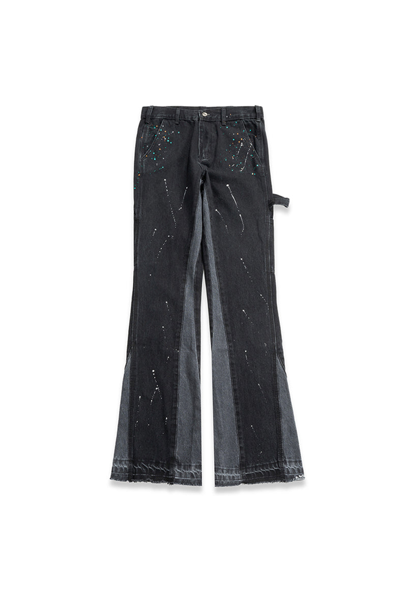 Panelled flared trousers