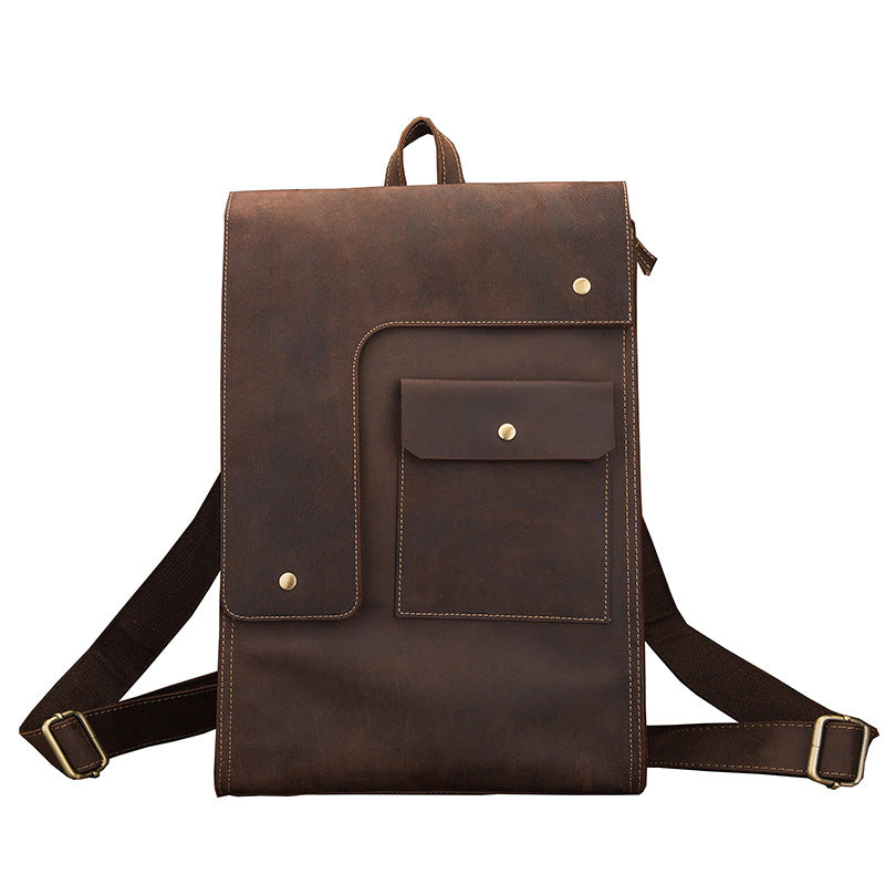 Men's Casual Leather British Backpack