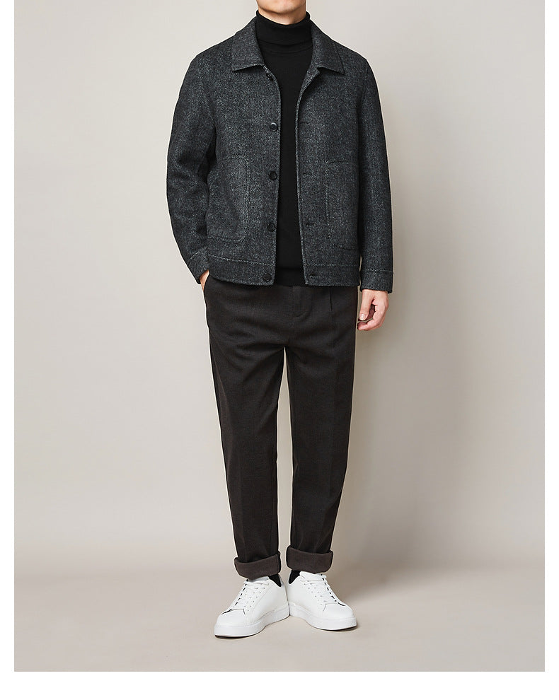 Lapel Thick Wool Double-sided Woolen Coat