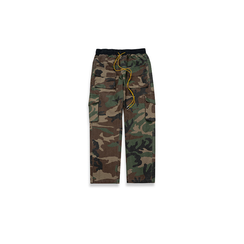 Multi-pocket camouflage trousers