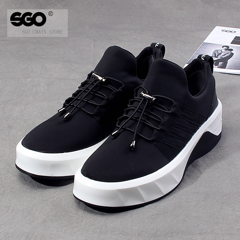 The spring and autumn season trend of Korean high shoes male head increased thick soled casual shoes handsome men sports shoes