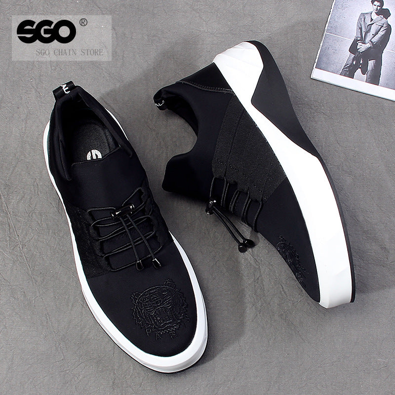 The spring and autumn season trend of Korean high shoes male head increased thick soled casual shoes handsome men sports shoes