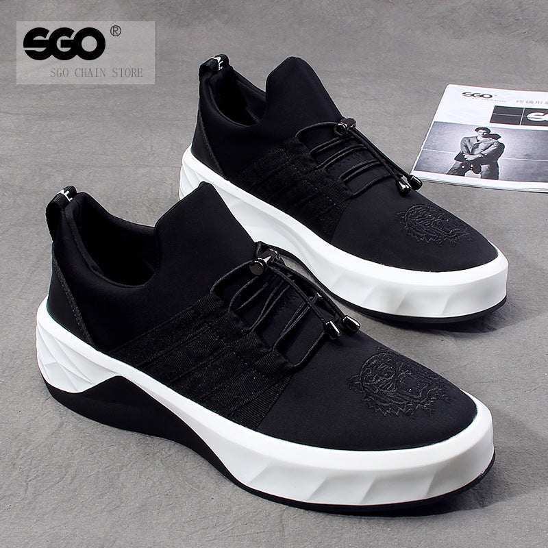 The spring and autumn season trend of Korean high shoes male head increased thick soled casual shoes handsome men sports shoes