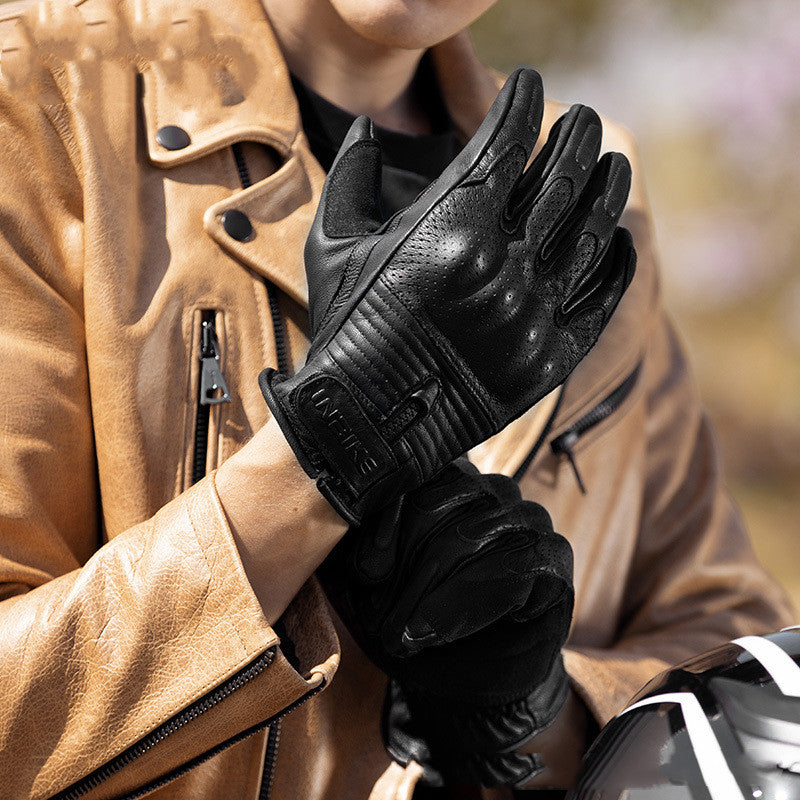 Vintage Hardshell SheepskinShockproof And Breathable  Gloves