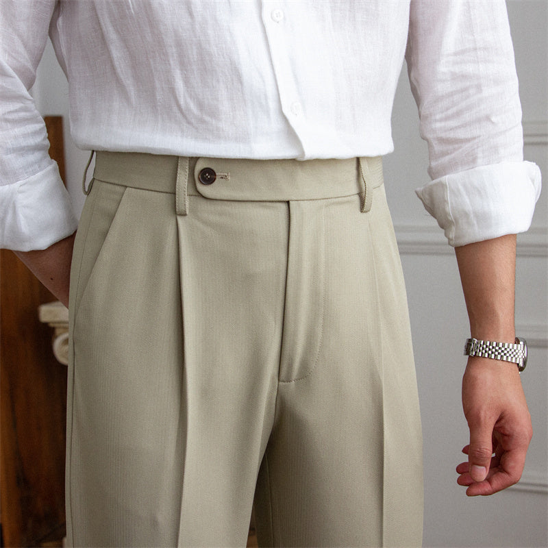 Business Men's Casual Trousers With Drape And No Iron