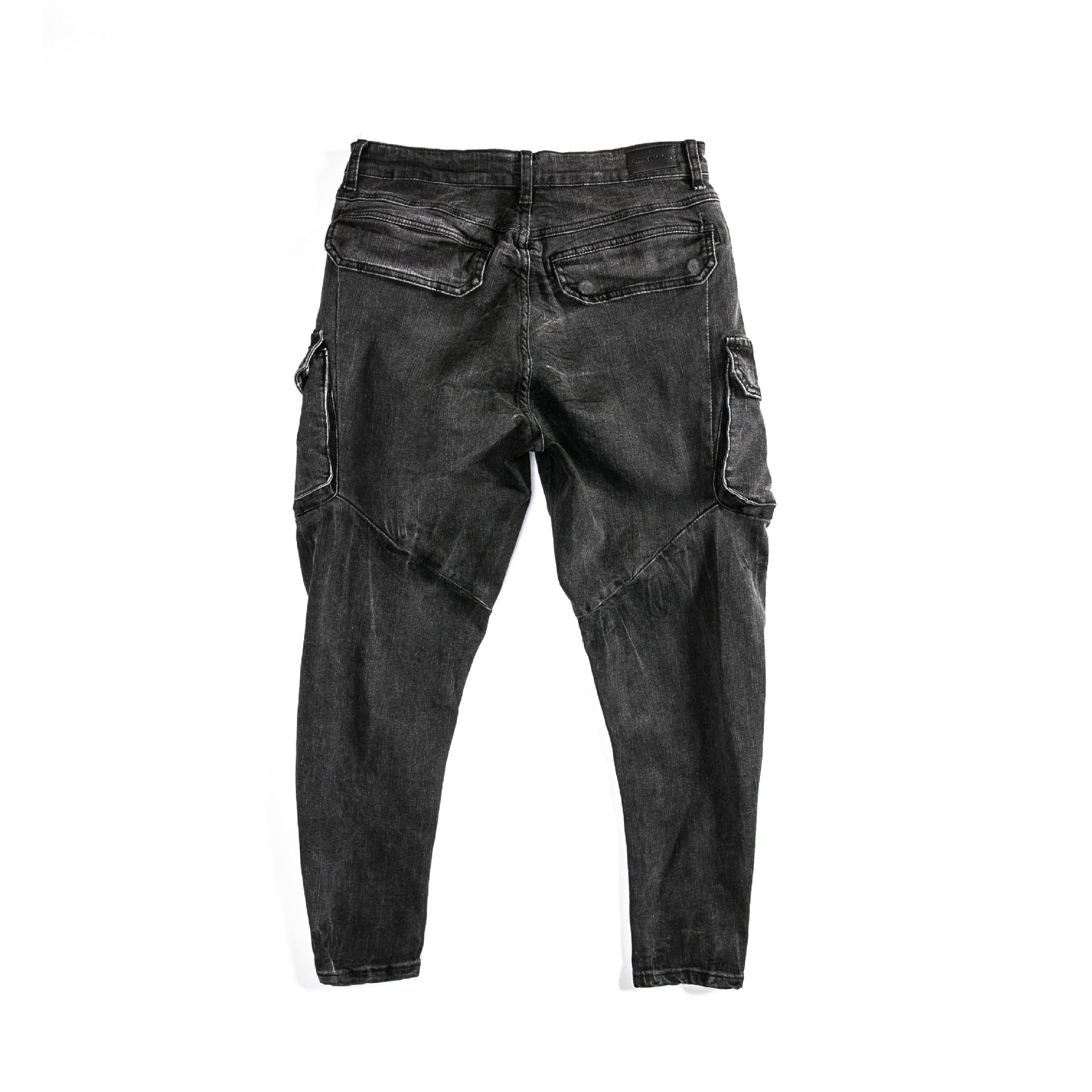 Knee Hole Zippers And Feet Hole Denim Trousers