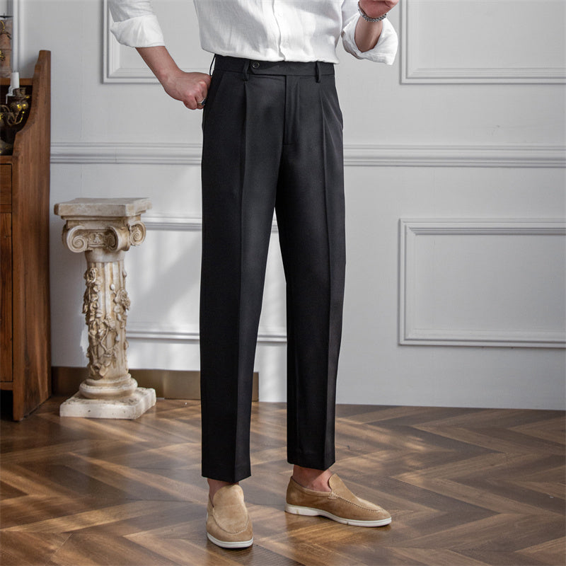 Business Men's Casual Trousers With Drape And No Iron