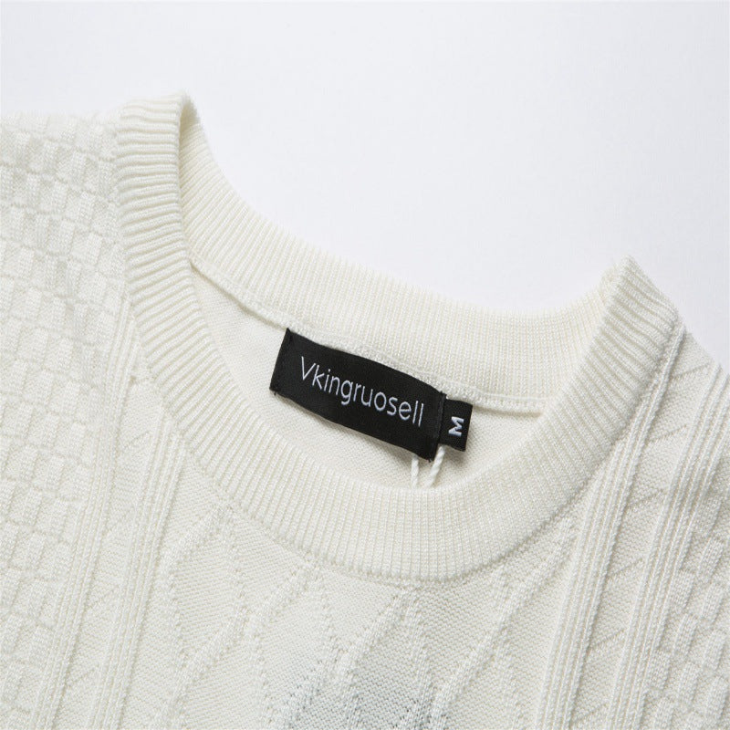 Personalized Pullover Half-sleeve Knitted Bottoming Top