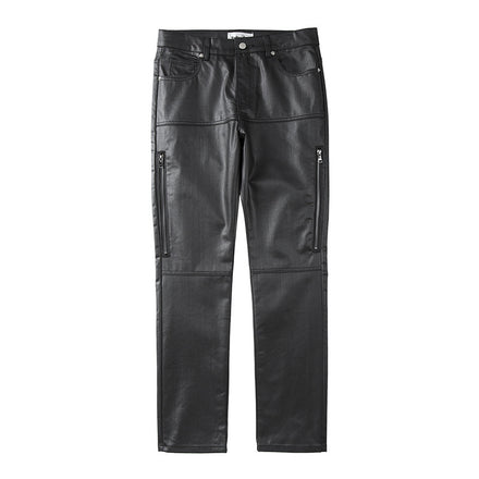 Fashion Casual Men's Straight Zipper Waxed Trousers