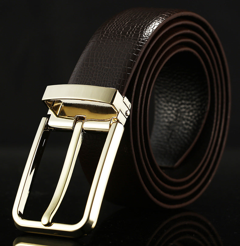 Leather men's belt