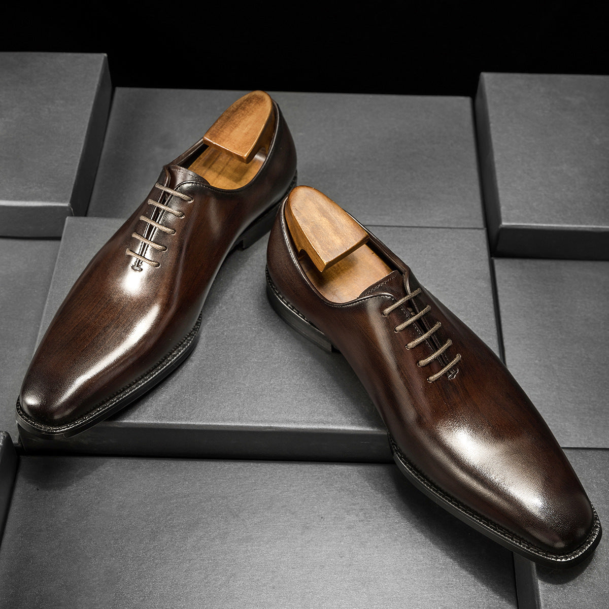 Men's Formal British Style Groom Leather Shoes