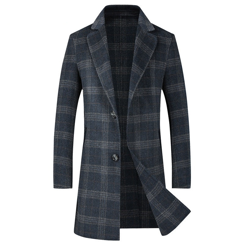 Men's plaid wool windbreaker