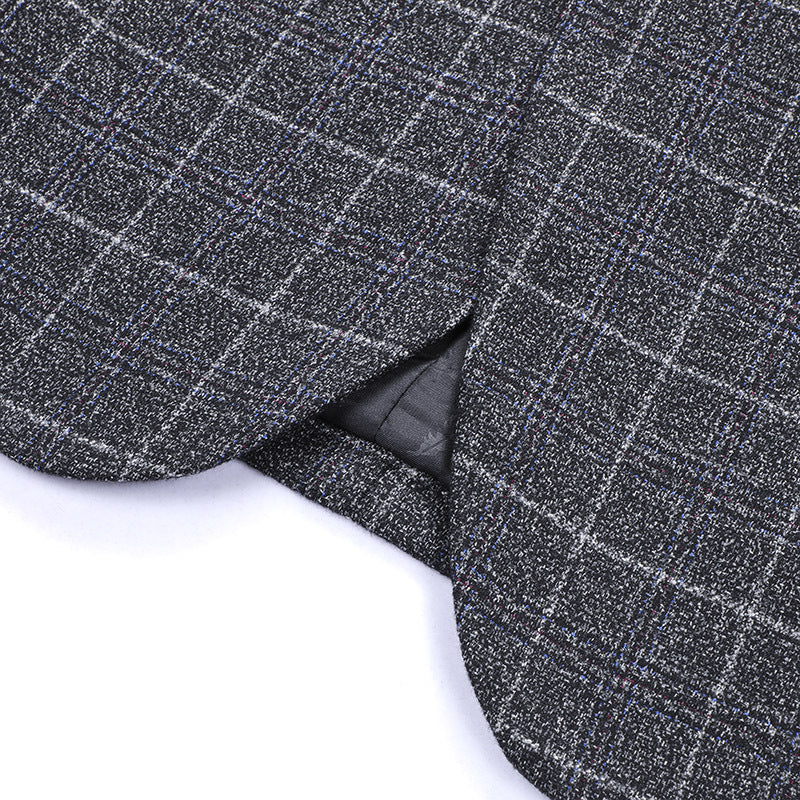 Men's slim plaid suit jacket