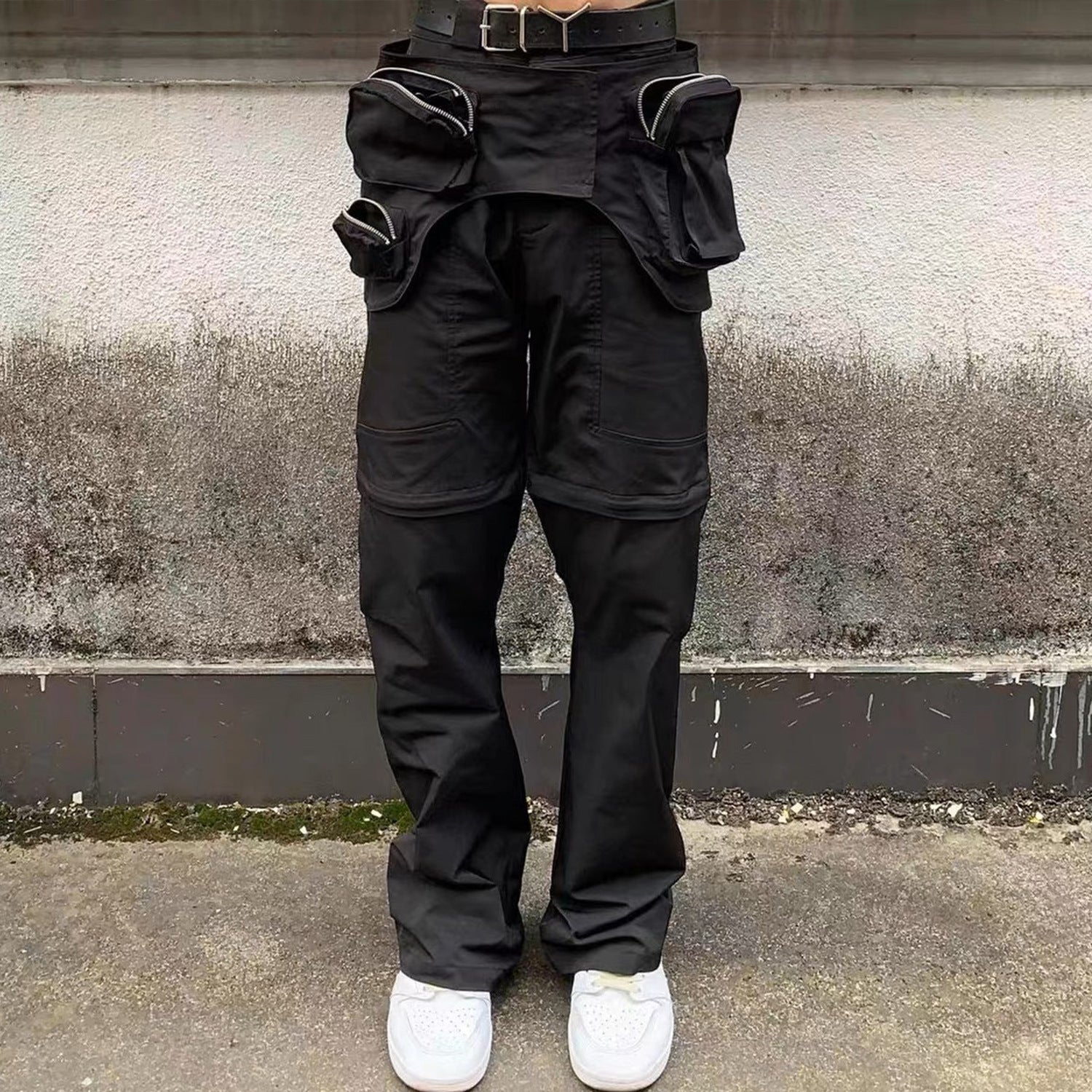 Men's Two-in-one Detachable Micro-pull Multi-pocket Cargo Pants