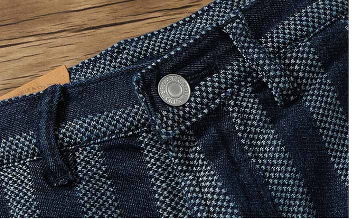 Men's Casual Vintage Jacquard Striped Jeans