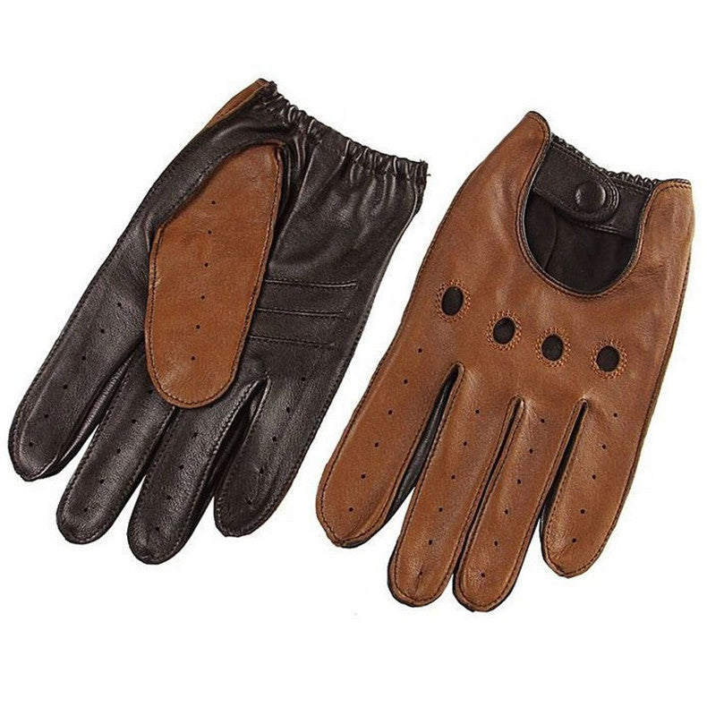 Men's Driving Leather Driving Touch Screen Gloves