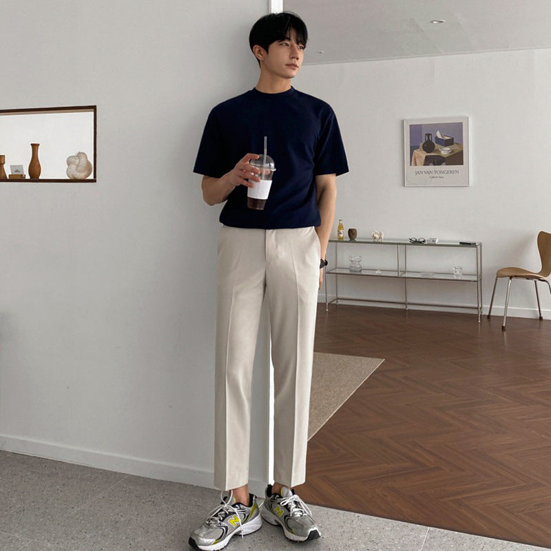 Nine Point Slim Korean Casual Pants.