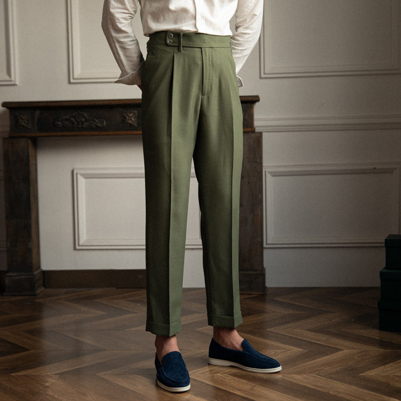 Casual High Waisted Suit Pants With Straight Sleeves And Wrinkle Resistance