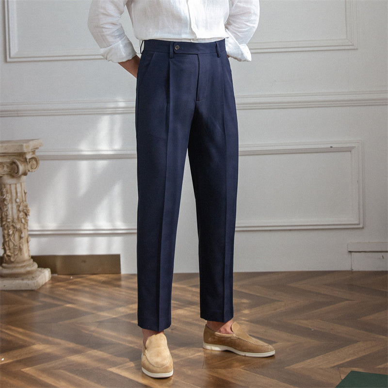 Business Men's Casual Trousers With Drape And No Iron