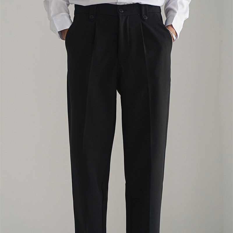 Mens Loose-fitting Casual Straight Nine-quarter Pants