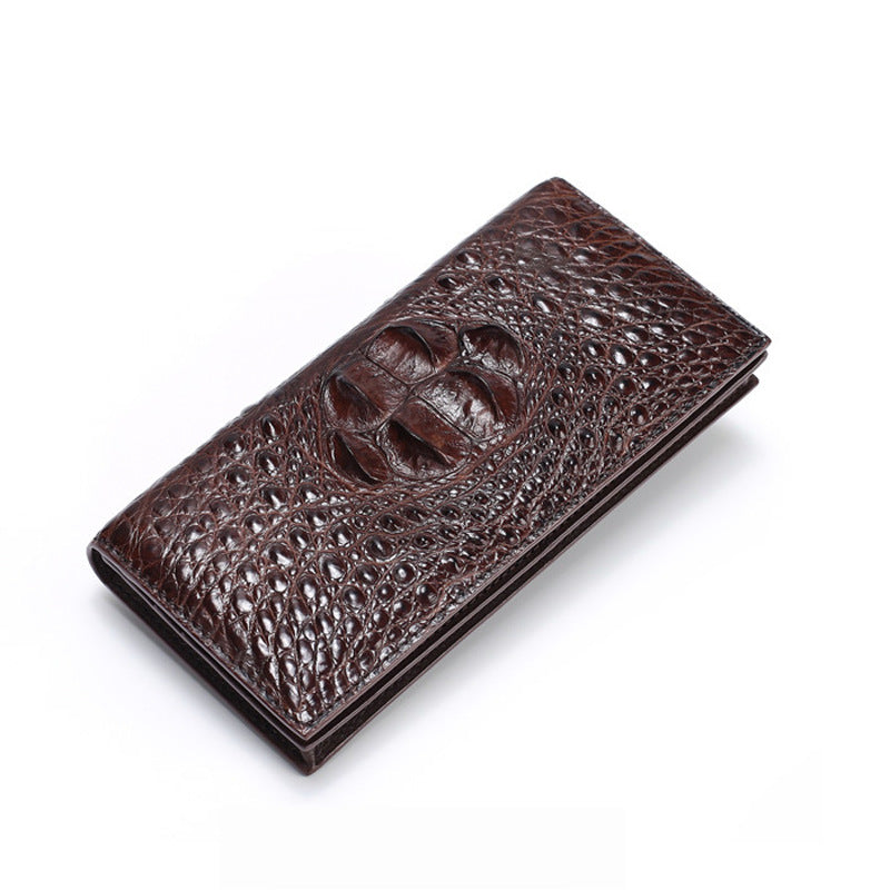 Crocodile Leather Wallet Cowhide Men's Multi Card Long Style