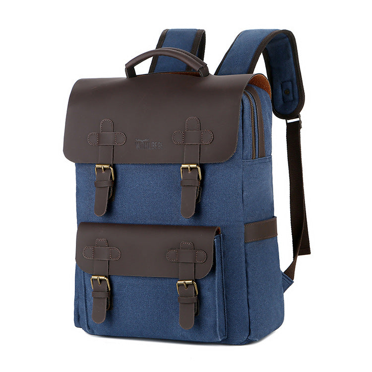 Men's Canvas Computer Casual Outdoor Travel Backpack