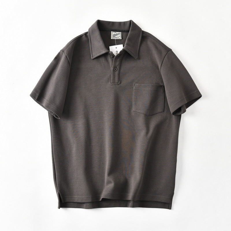 Cotton Loose Silhouette Casual Polo Shirt Men