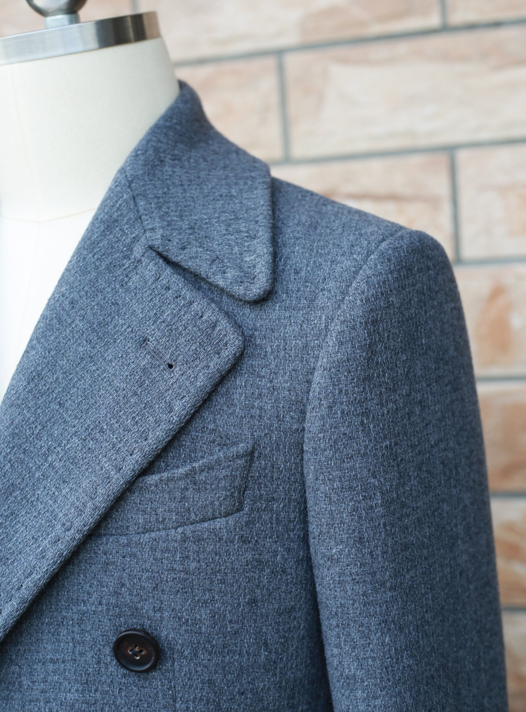 Men's Wool Double Breasted Polo Coat