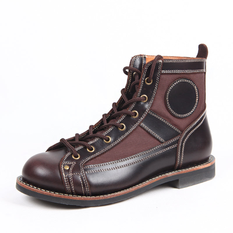 Men's Retro Outdoor Casual High Top Leather Shoes